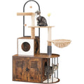 Cat Tree with Litter Box Enclosure