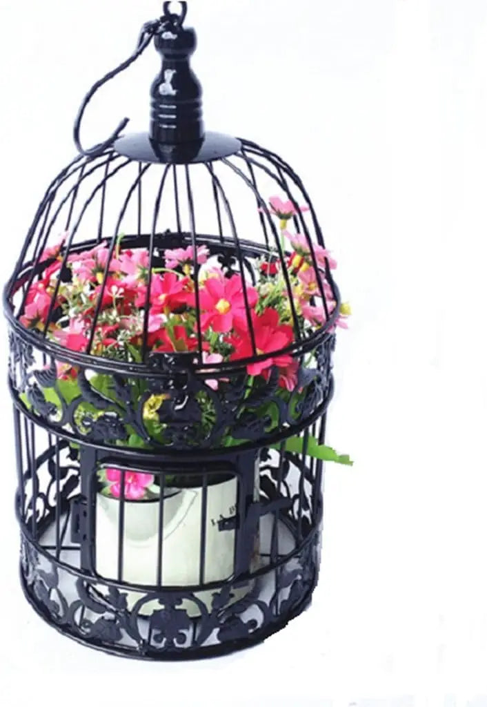 Round Metal Bird Cage Wall Hanging