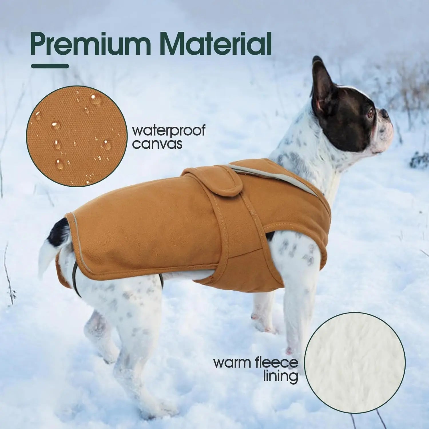 Warm Waterproof Dog Coat with Reflective Fleece