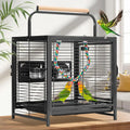 Wrought Iron Bird Travel Carrier Cage