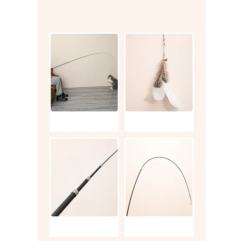 Extended telescopic cat toy