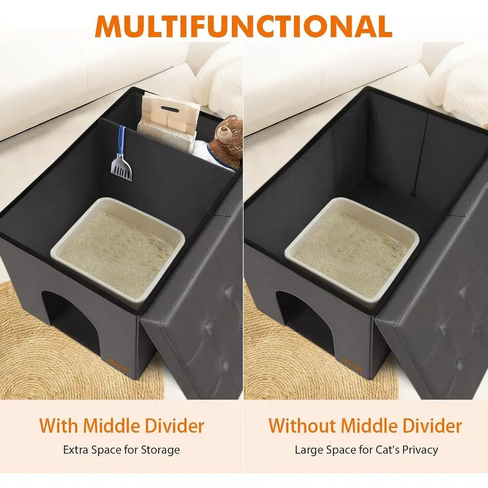 Cat Litter Box Enclosure with Odor Control
