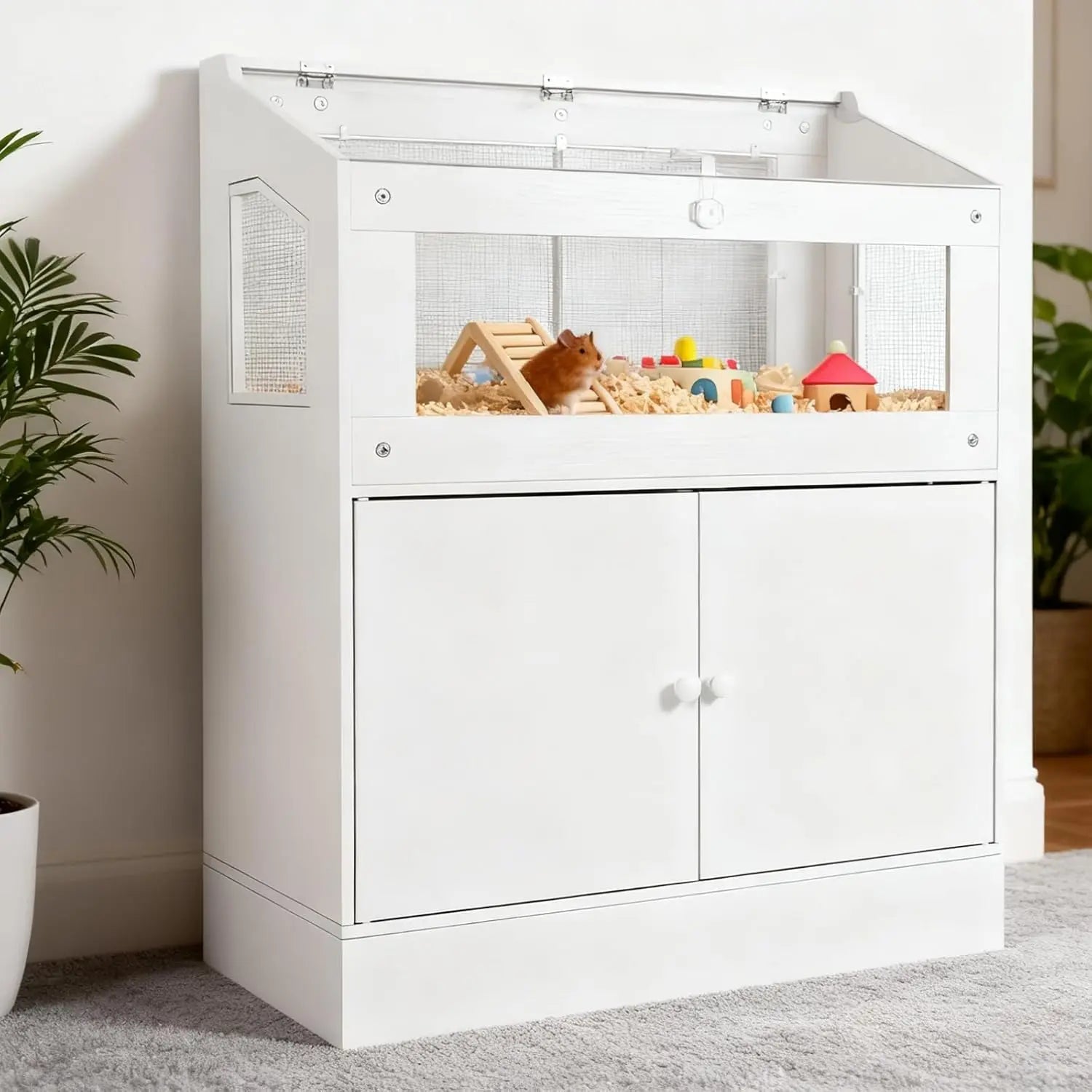 Hamster/Guinea Pig Cage  with Storage Cabinet,
