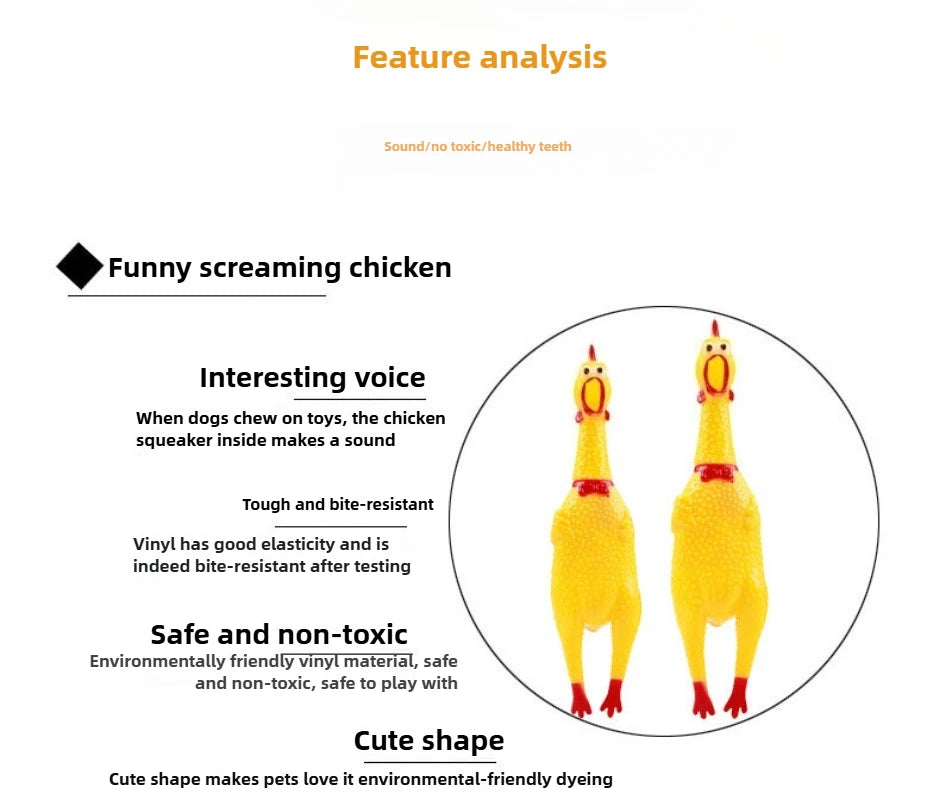 Squeaky Screaming Chicken Toy