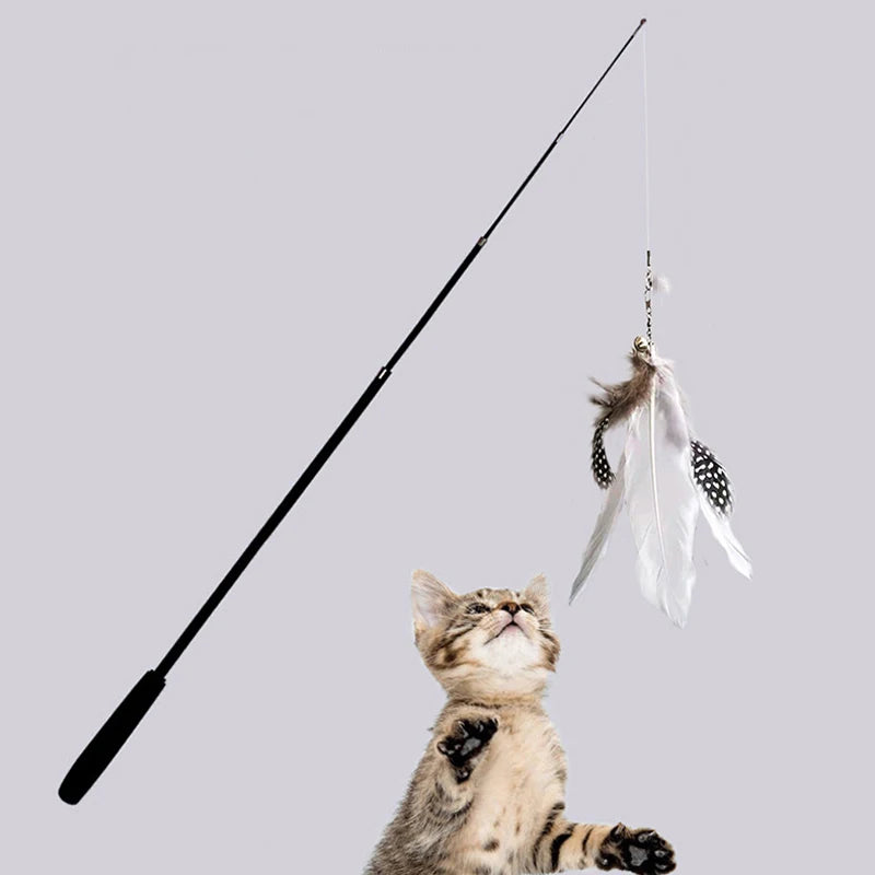 Extended telescopic cat toy