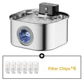 Wireless Stainless Steel Pet Water Fountain-motion sensor
