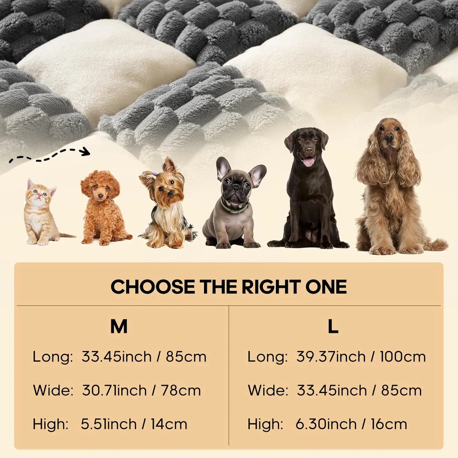 Thick Flannel Dog Bed Mat