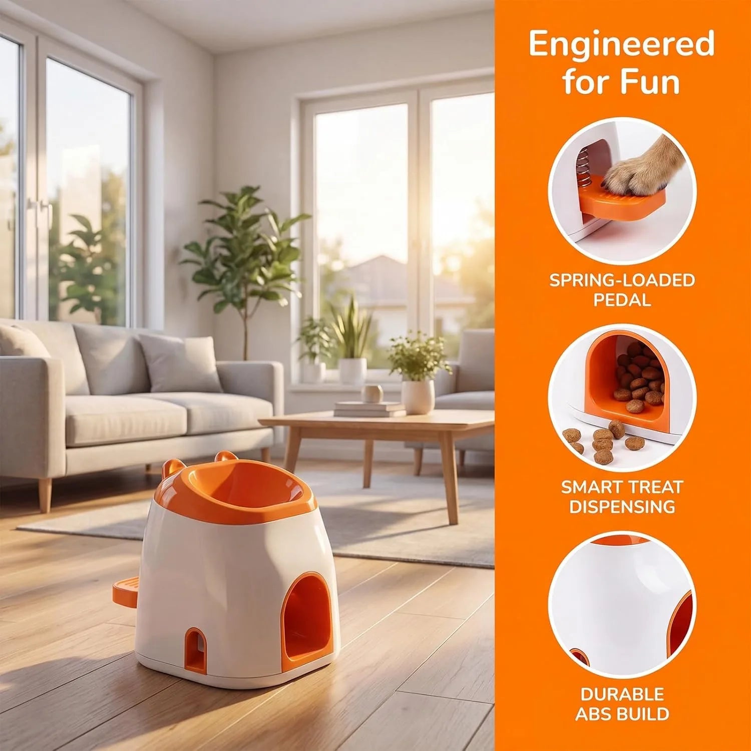 Automatic Dog Ball Launcher & Treat Dispenser