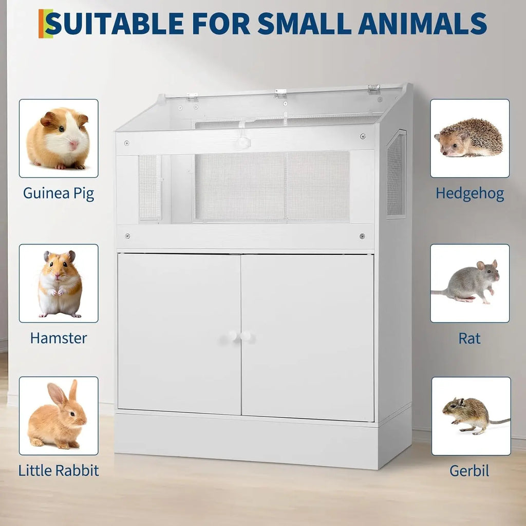 Hamster/Guinea Pig Cage  with Storage Cabinet,