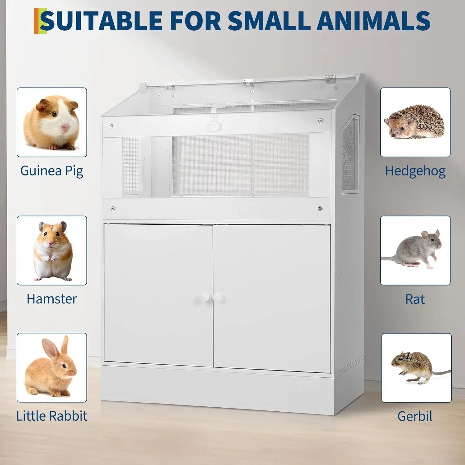 Hamster/Guinea Pig Cage  with Storage Cabinet,