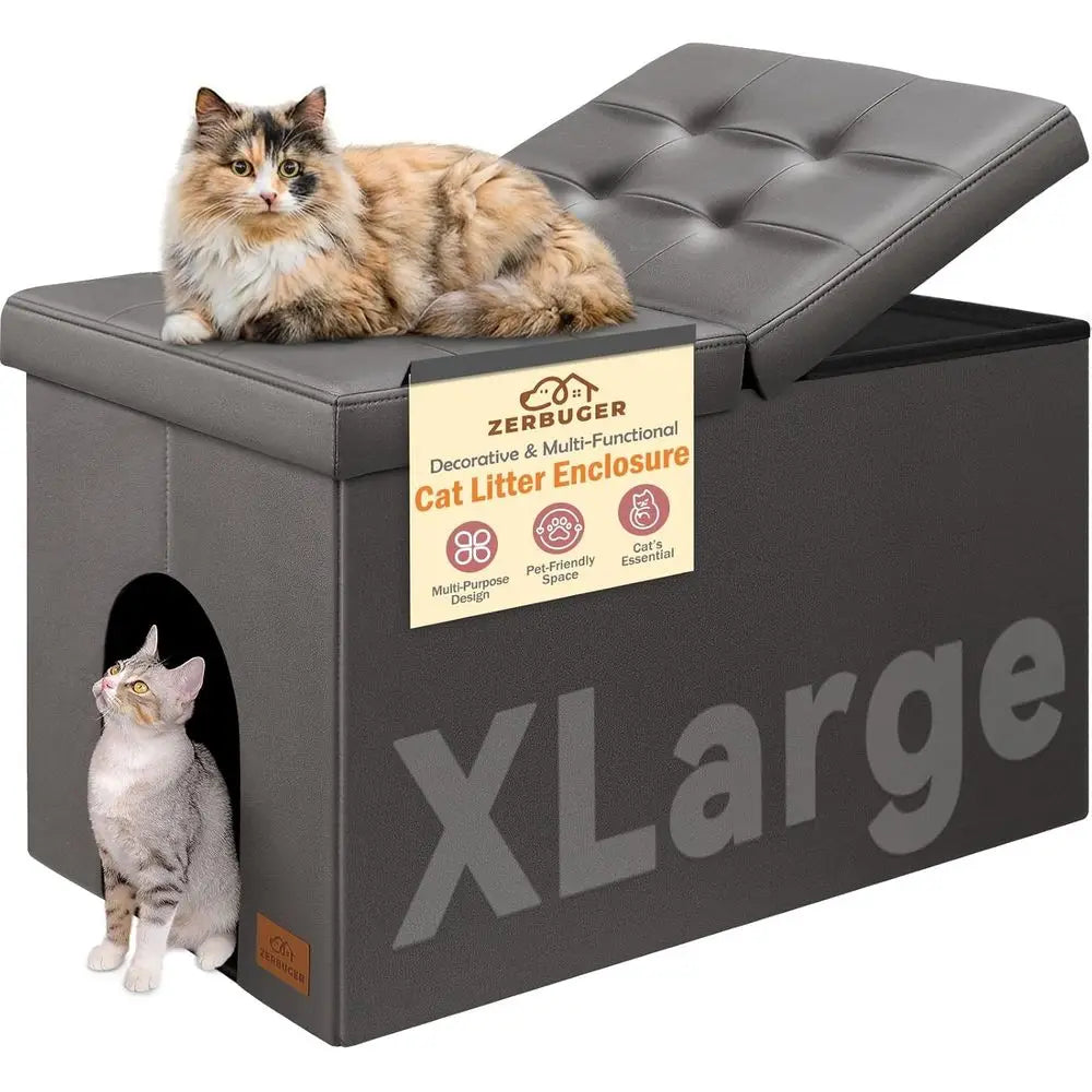 Cat Litter Box Enclosure with Odor Control