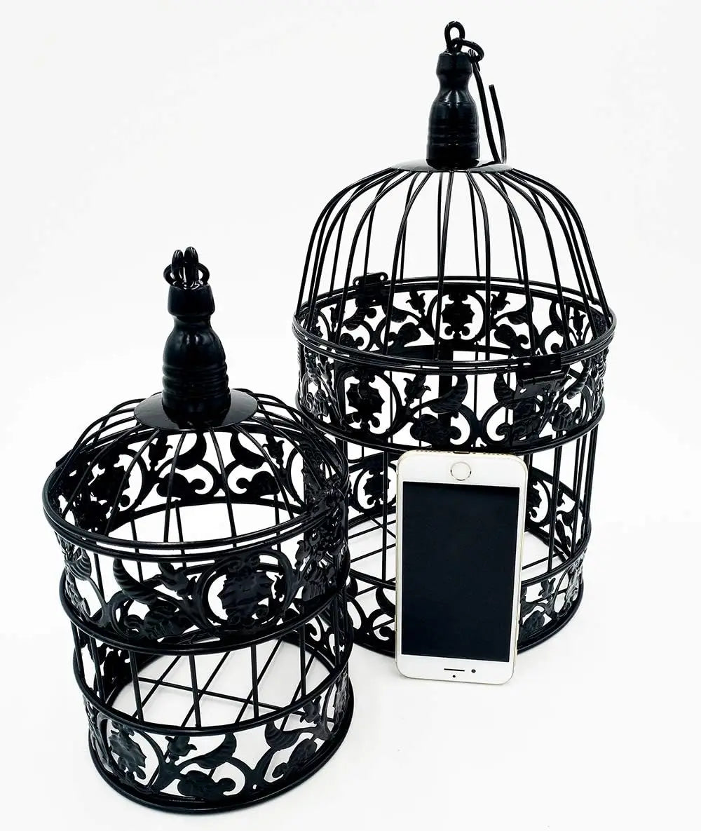 Round Metal Bird Cage Wall Hanging