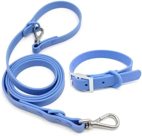 Waterproof dog collar set with adjustable leash