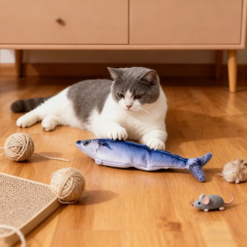 Electric Fish Pet Cat Toys Catnip Fish Swing