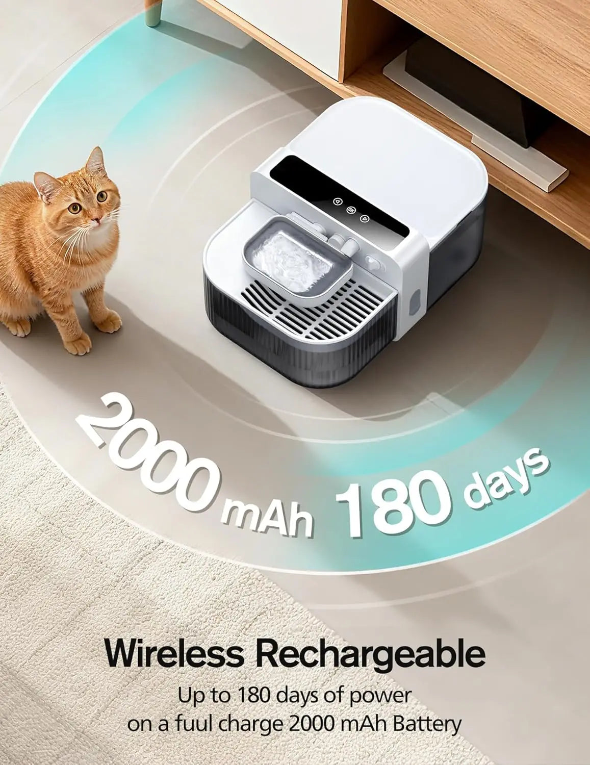 3.5L Wireless Pet Water Fountain