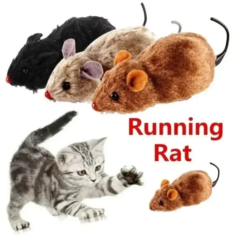 Lifelike Plush Mouse Running Rat Toy