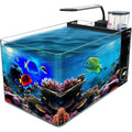 Aquarium Reef Tank with Lid, Protein Skimmer, LED Light