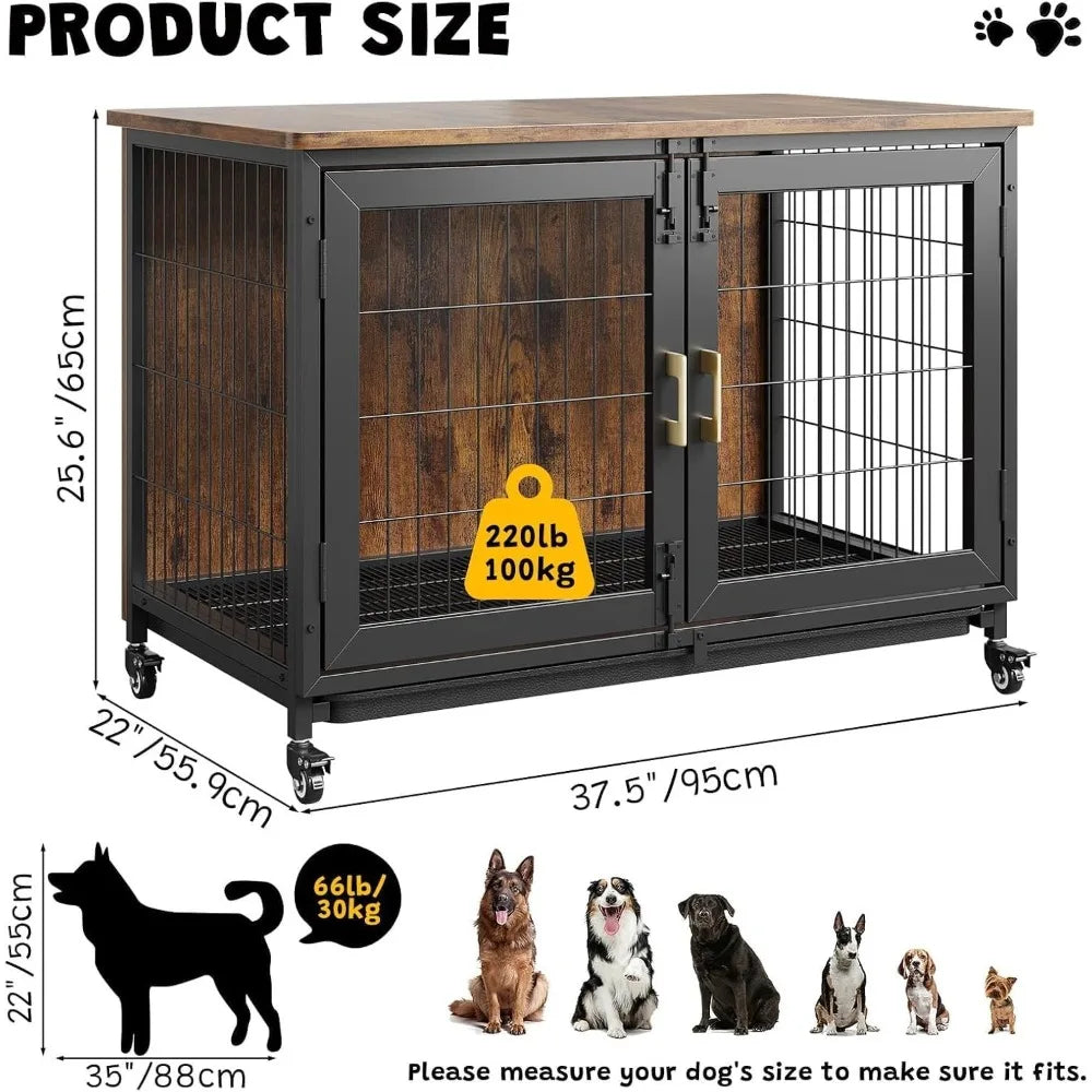 Heavy Duty 37.5 Inch Dog Crate