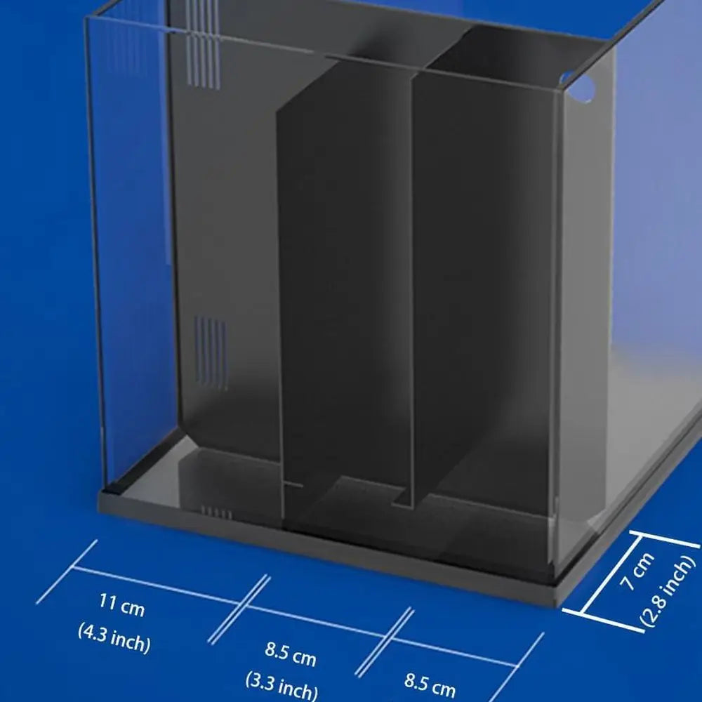 Aquarium Reef Tank with Lid, Protein Skimmer, LED Light