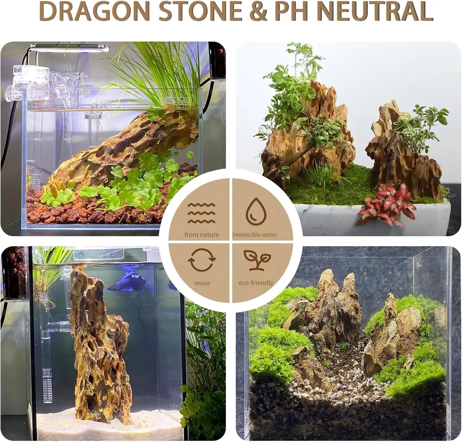 Natural Dragon Stones for Aquarium Decor