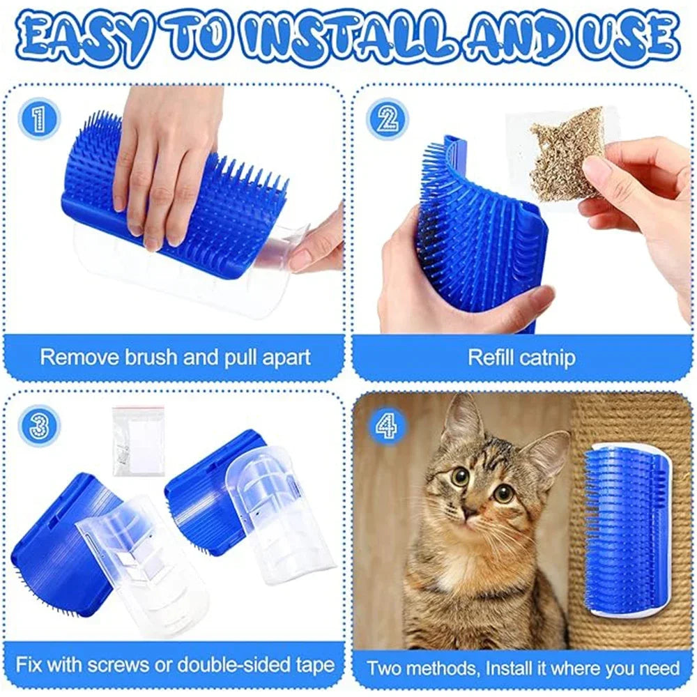 Cat Brush Comb Cat Toy with Catnip