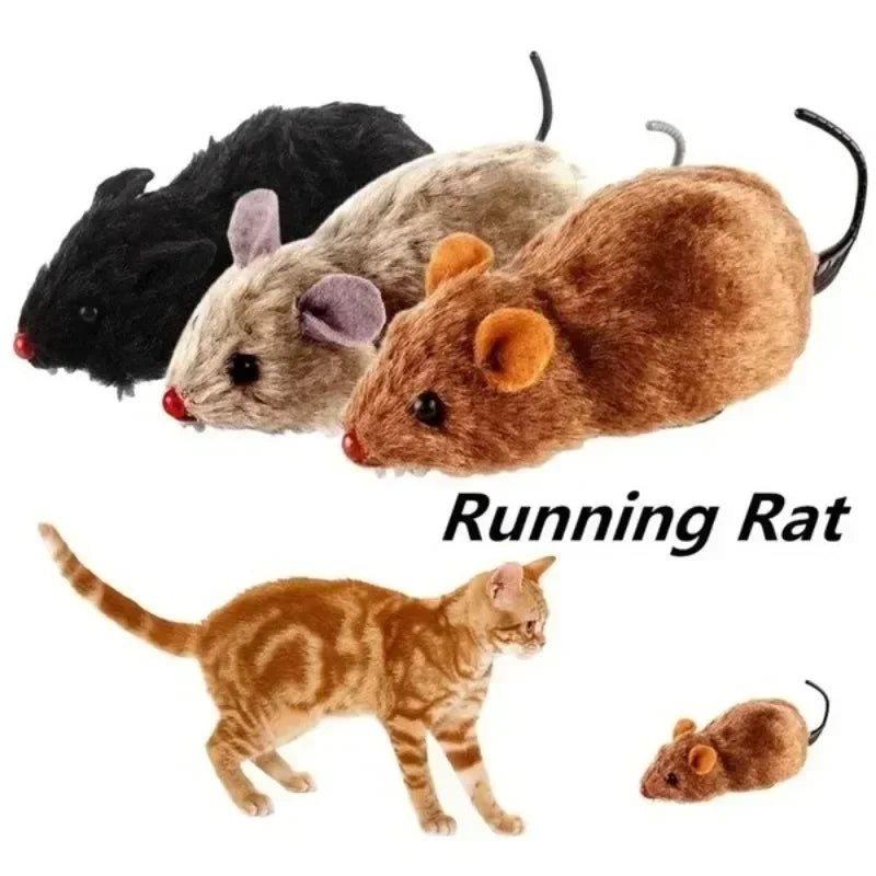 Lifelike Plush Mouse Running Rat Toy